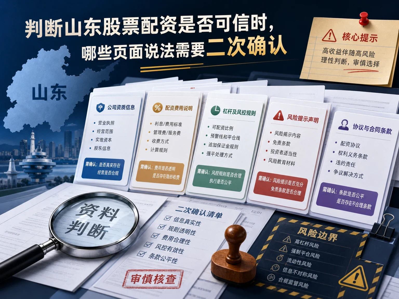判断山东股票配资是否可信时,哪些页面说法需要二次确认 插图